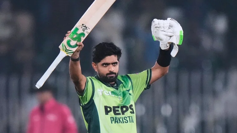 Babar Azam celebrates century in Rawalpindi
