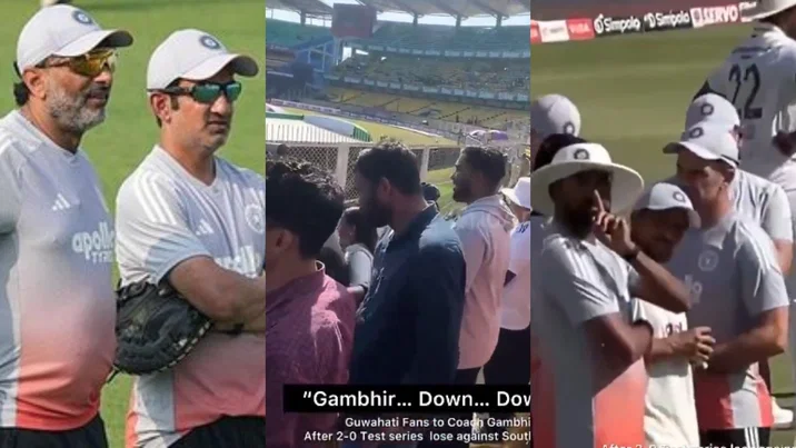 Sitanshu Kotak, Gautam Gambhir and Mohammed Siraj