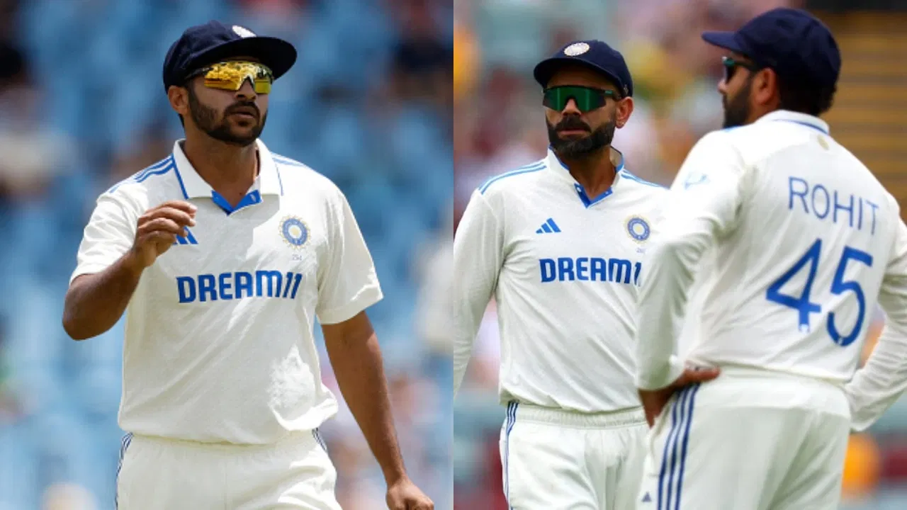 Shardul Thakur, Virat Kohli and Rohit Sharma