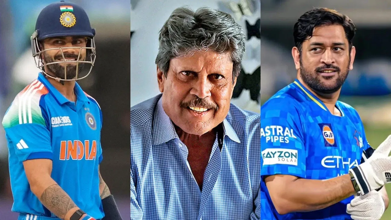 Virat Kohli, Kapil Dev and MS Dhoni