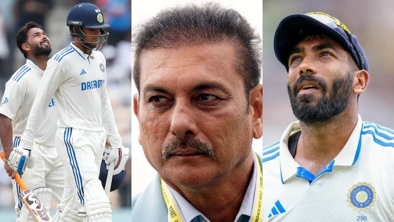 Rishabh Pant, Shubman Gill, Ravi Shastri and Jasprit Bumrah