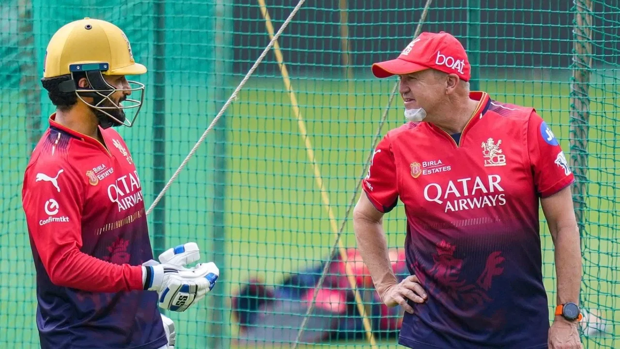 RCB captain Rajat Patidar and coach Andy Flower