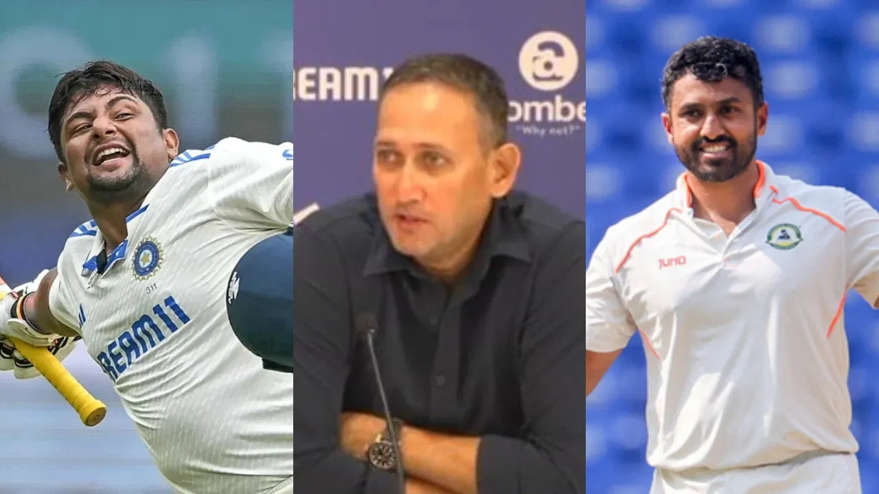 Sarfaraz Khan, Ajit Agarkar and Karun Nair