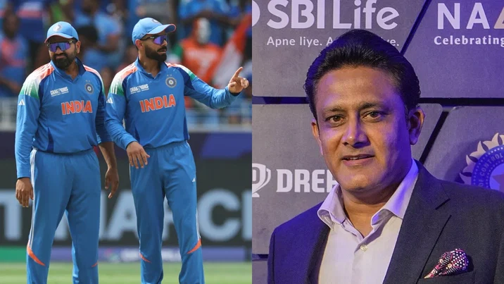 Rohit Sharma, Virat Kohli and Anil Kumble