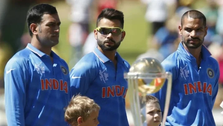MS Dhoni, Virat Kohli and Shikhar Dhawan