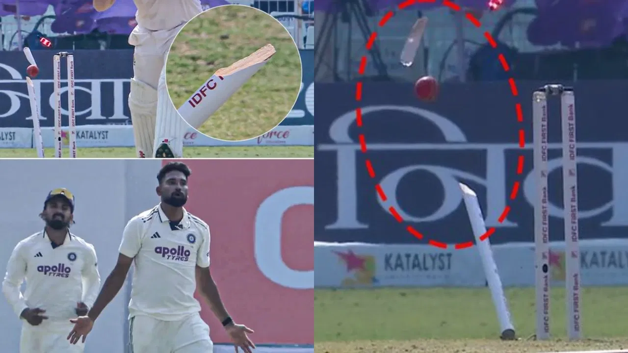 Mohammed Siraj shatter stump