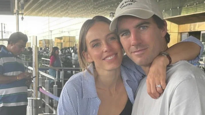 SRH captain Pat Cummins with his wife Becky