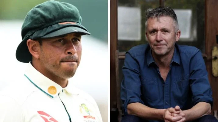 Usman Khawaja and Peter Lalor