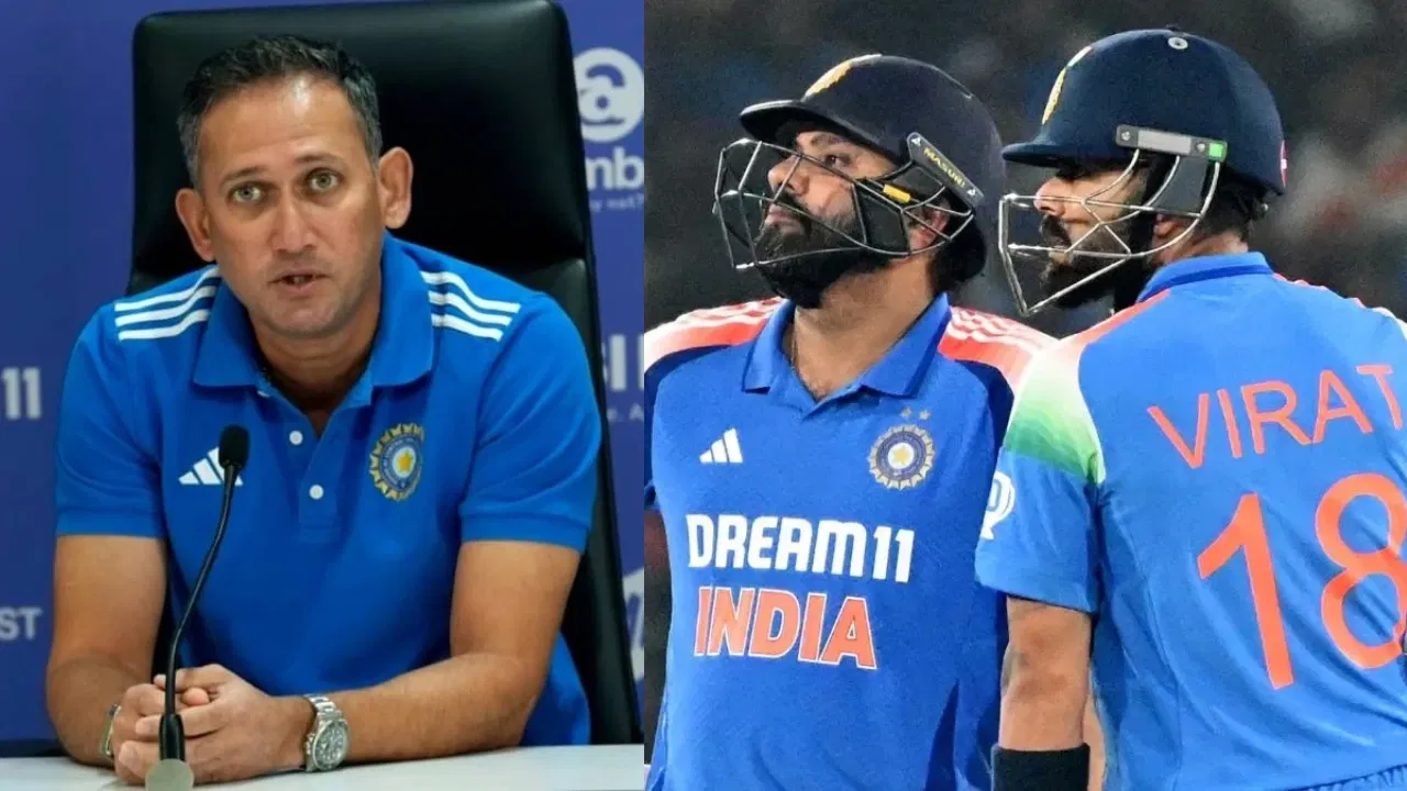 Ajit Agarkar, Rohit Sharma and Virat Kohli