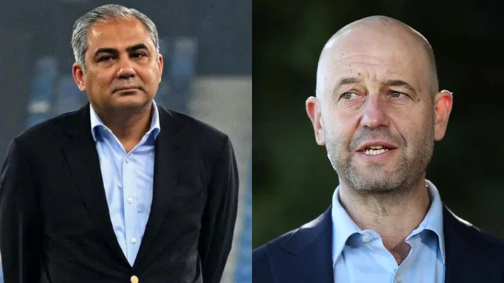 Mohsin Naqvi and Cricket Australia boss Todd Greenberg