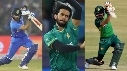 Virat Kohli, Hasan Ali and Babar Azam