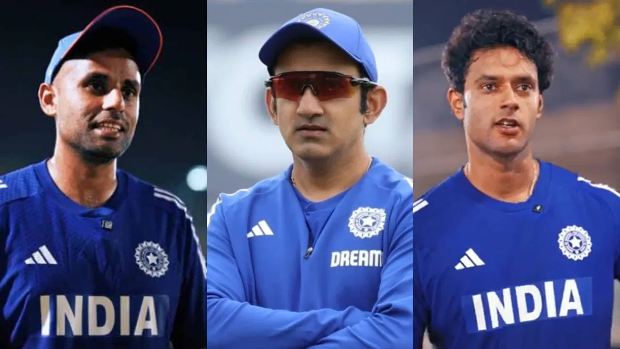 India captain Suryakumar Yadav, coach Gautam Gambhir and all-rounder Shivam Dube