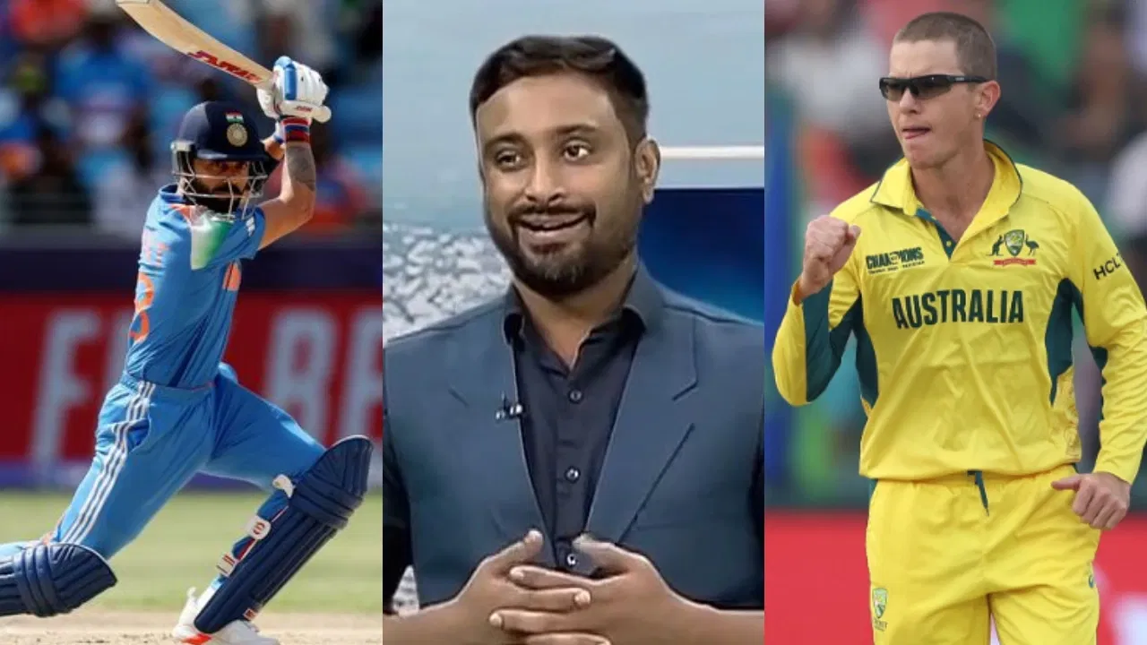 Virat Kohli, Ambati Rayudu and Adam Zampa