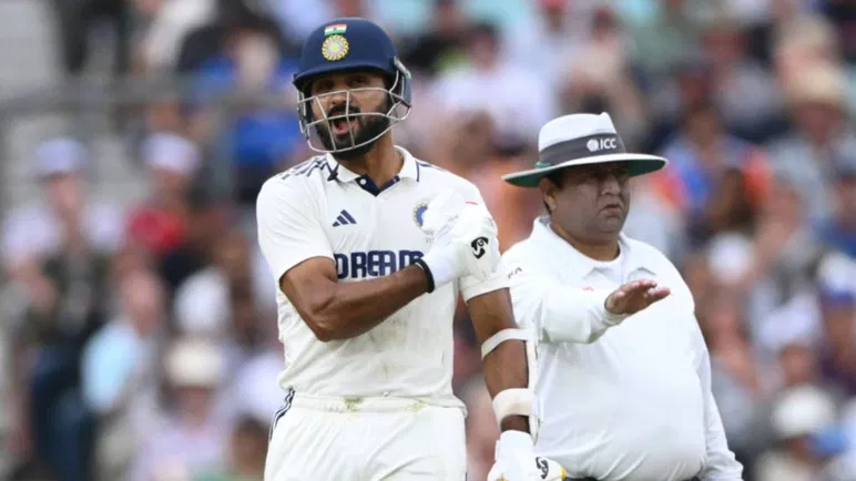 Akash Deep celebrates his maiden Test fifty