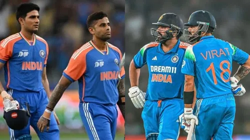 Shubman Gill, Suryakumar Yadav, Rohit Sharma and Virat Kohli