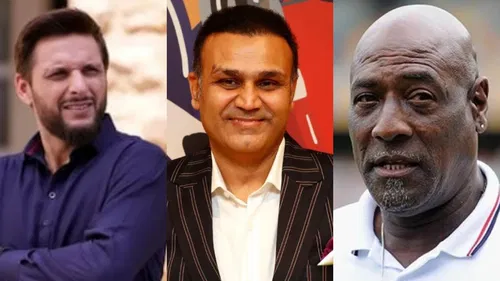 Shahid Afridi, Virender Sehwag and Viv Richards