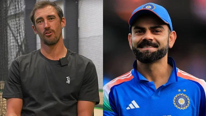 Mitchell Starc and Virat Kohli
