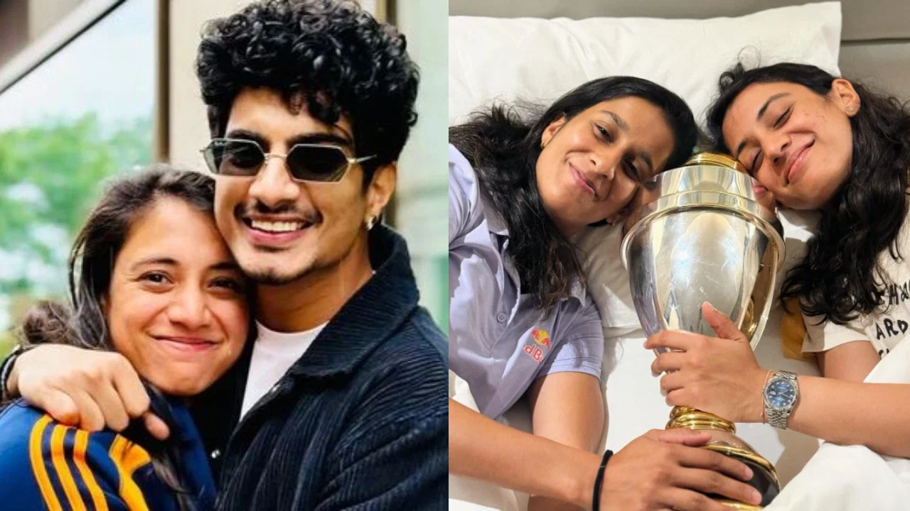 Smriti Mandhana, Palash Muchhal and Jemimah Rodrigues