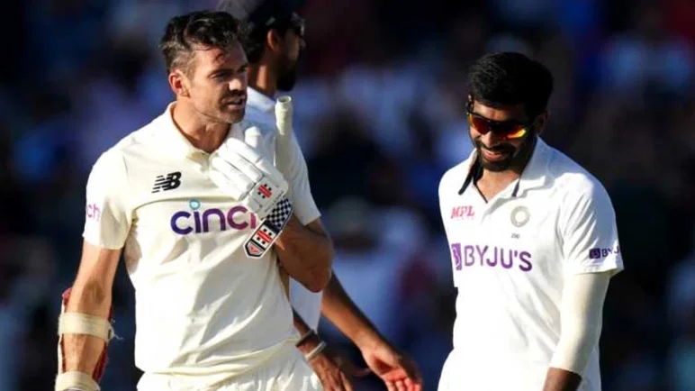 James Anderson and Jasprit Bumrah