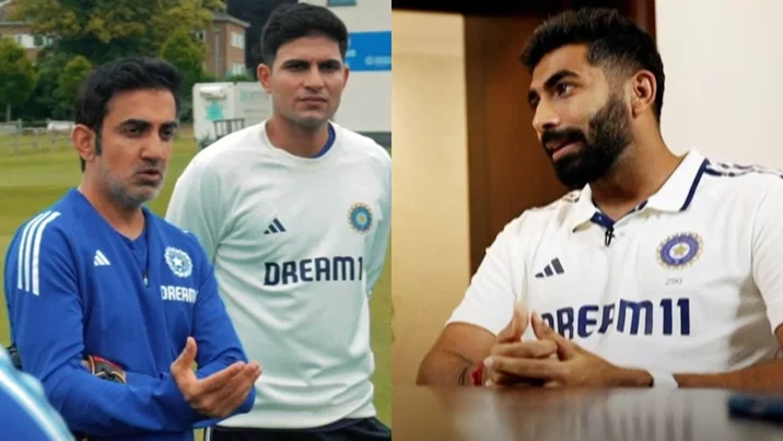 Gautam Gambhir, Shubman Gill and Jasprit Bumrah