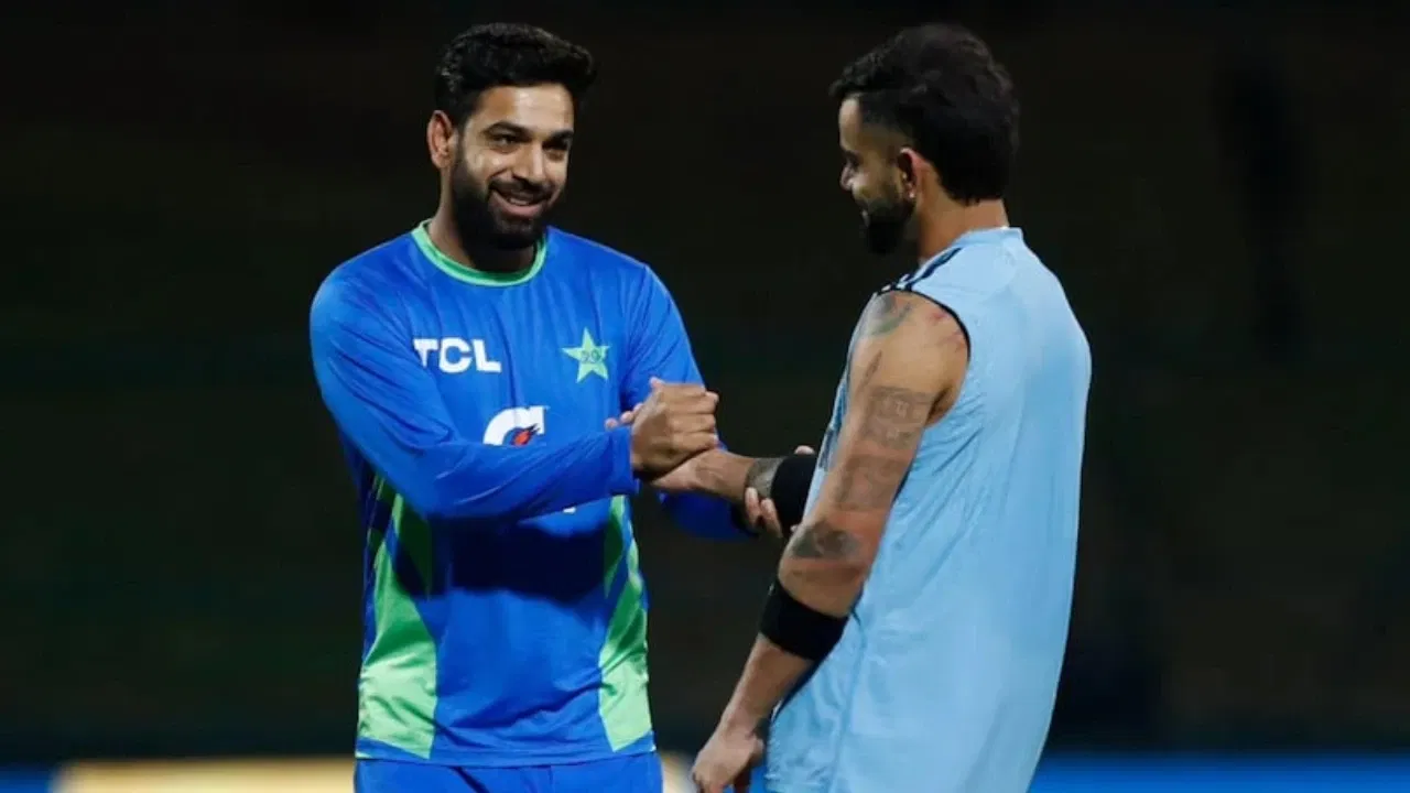 Haris Rauf and Virat Kohli