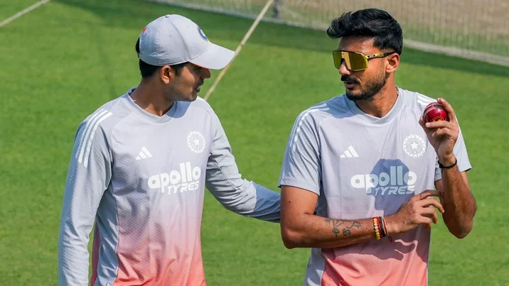 Axar Patel with Shubman Gill