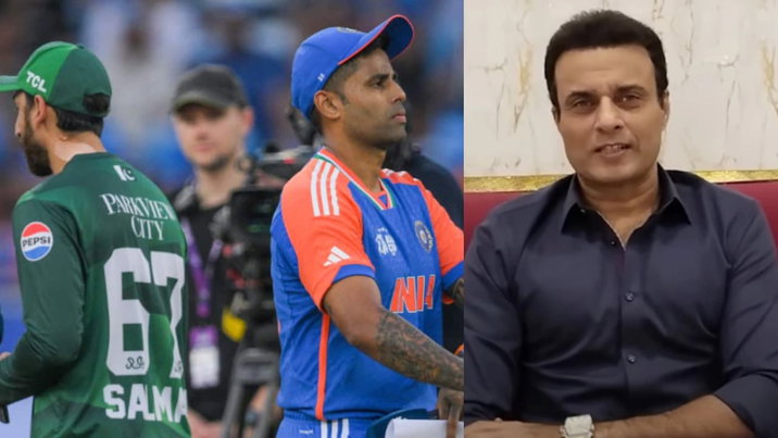 Tanvir Ahmed, Salman Ali Agha and Suryakumar Yadav