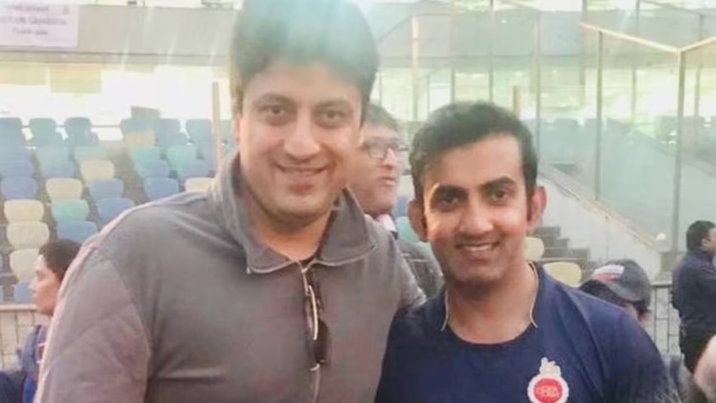 Gaurav Arora With Gautam Gambhir
