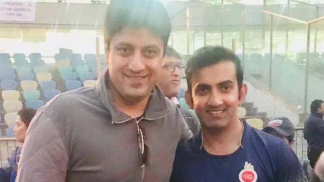 Gaurav Arora With Gautam Gambhir