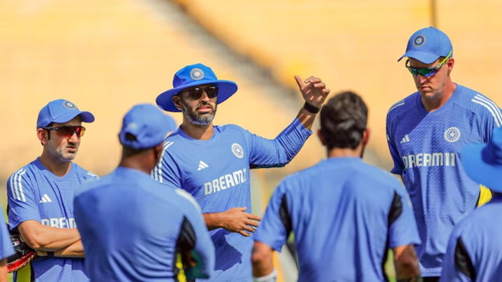 Abhishek Nayar Gautam Gambhir with India's coaching staff