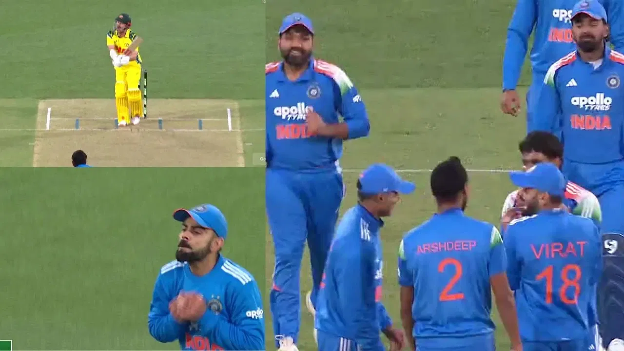 Harshit Rana Shocks Travis Head With Ripping Delivery Virat Kohli Takes A Dolly To Finish The Job