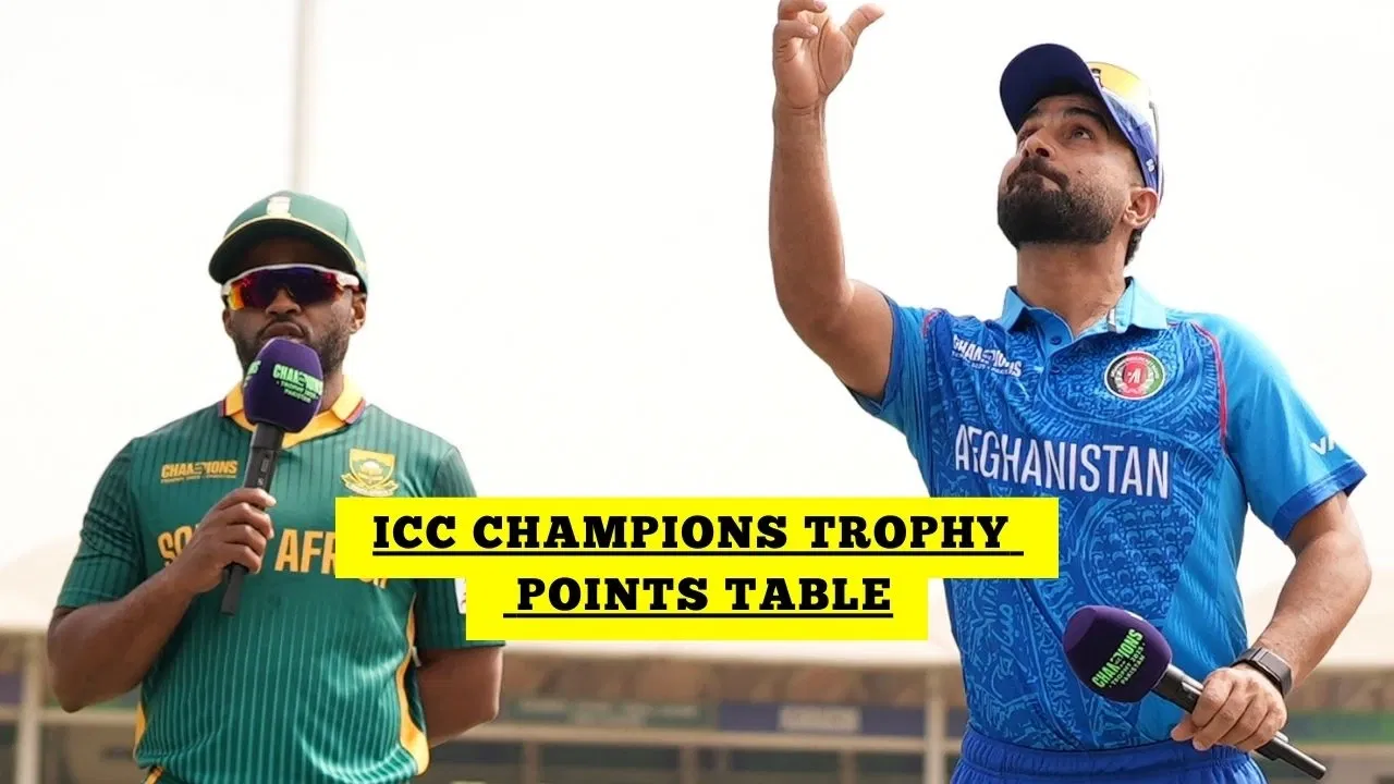 ICC Champions Trophy 2025 Points Table After Afganistan Vs South Africa