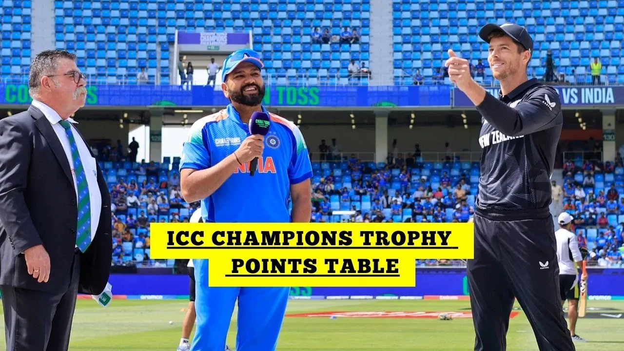 ICC Champions Trophy 2025 Points Table After India Vs New Zealand