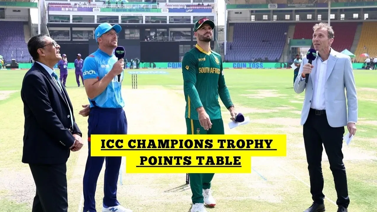 ICC Champions Trophy 2025 Points Table After South Africa Vs England