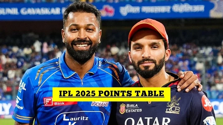IPL Points Table IPL 2025 Points Table After MI Vs RCB