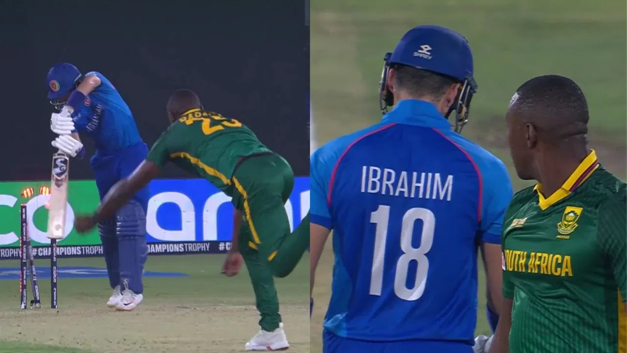 Ibrahim Zadran Gets Dismissed By Kagiso Rabada