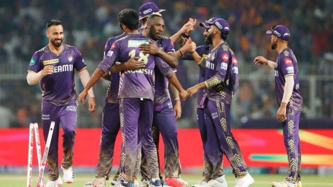 KKR Team After Winning The Match