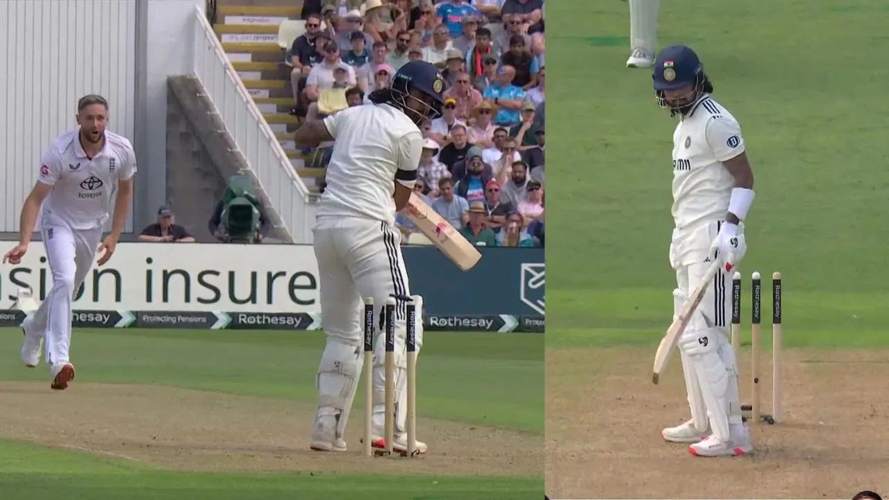 KL Rahul Castled By Chris Woakes