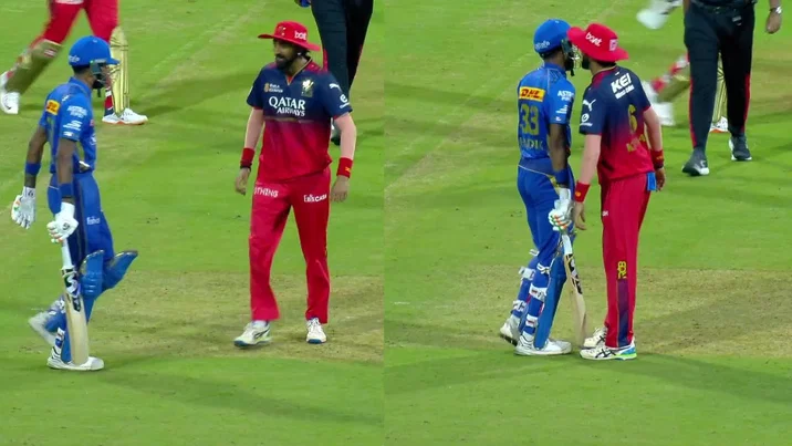 Watch: Krunal Pandya sledges Hardik Pandya during MI vs RCB match as brothers&nbsp;turn&nbsp;rivals