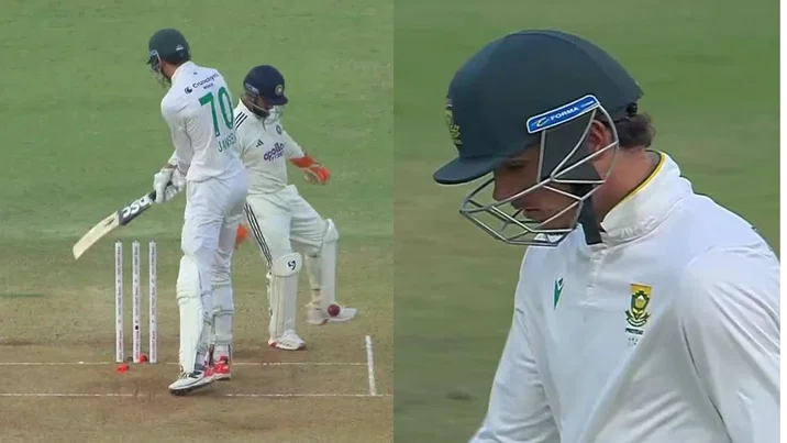 Marco Jansen Nearly Smashes Stumps With Bat After Missing Out On Ton In Guwahati Test 1