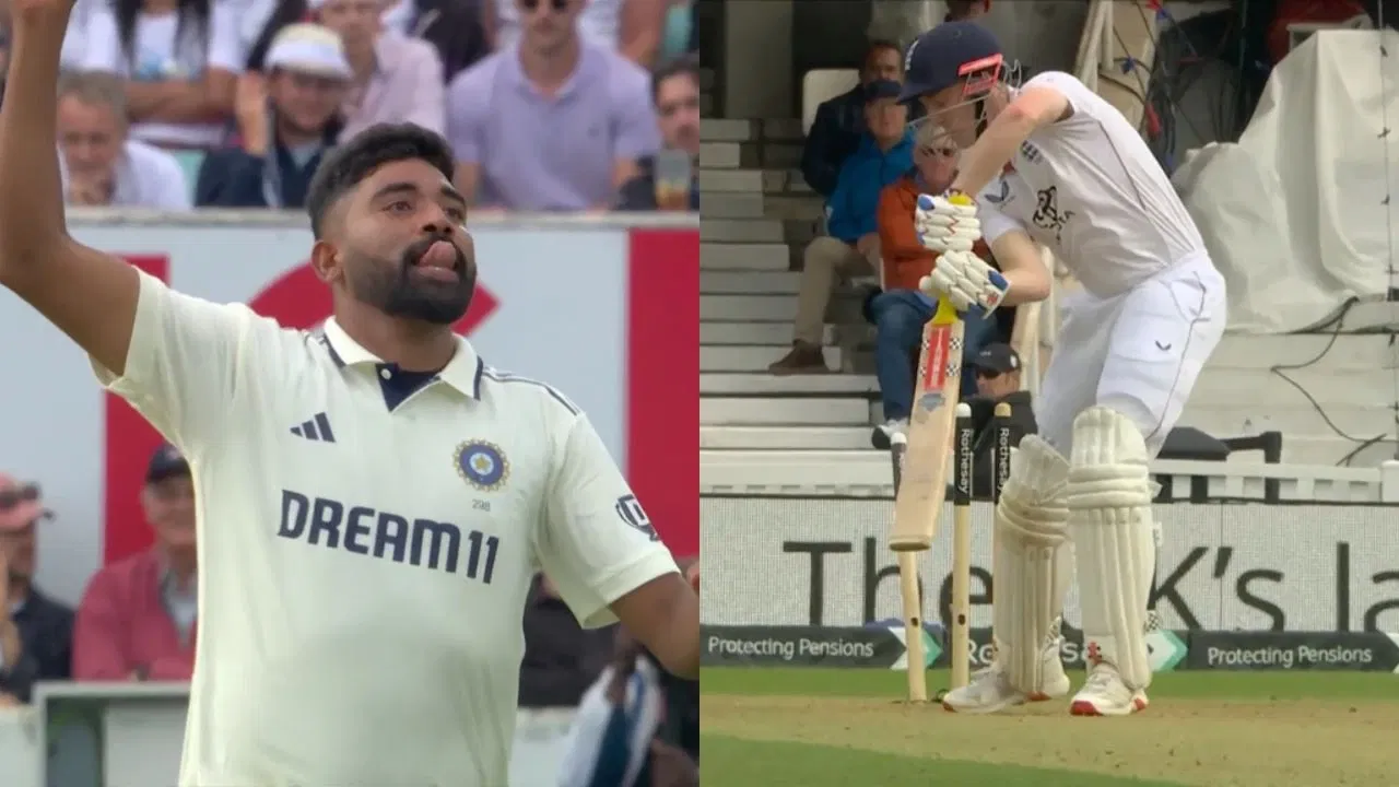 Mohammed Siraj Cleans Up Harry Brook