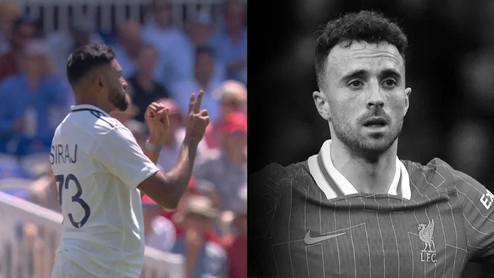 Mohammed Siraj Dedicated His Wicket To The Portuguese Footballer Diogo Jota Who Recently Passed Away In A Car Accident