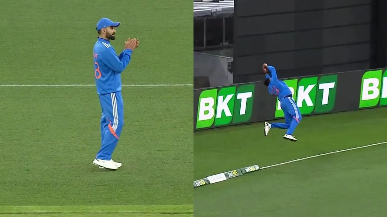 Mohammed Siraj Pulls Off Superhero Fielding Effort To Deny Matt Renshaw A Six Virat Kohli Stunned 1