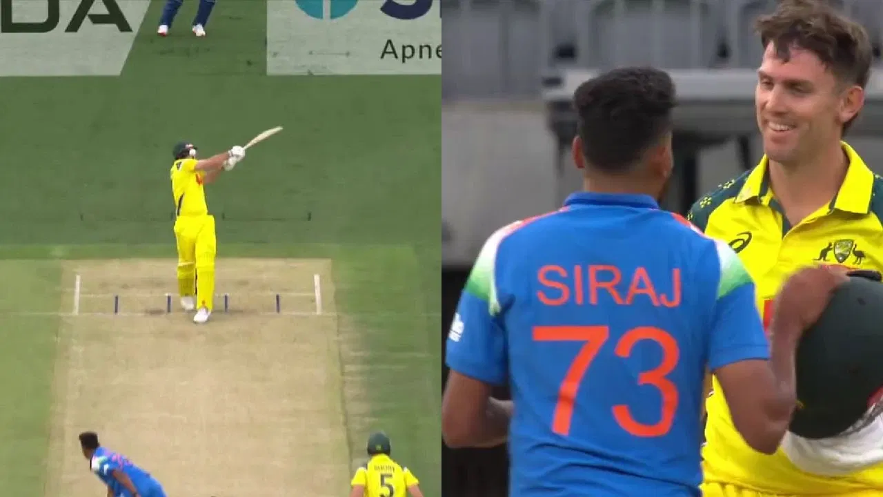 Mohammed Siraj Strikes Mitchell Marsh On Head Instantly Rushes To Check On Him In Perth