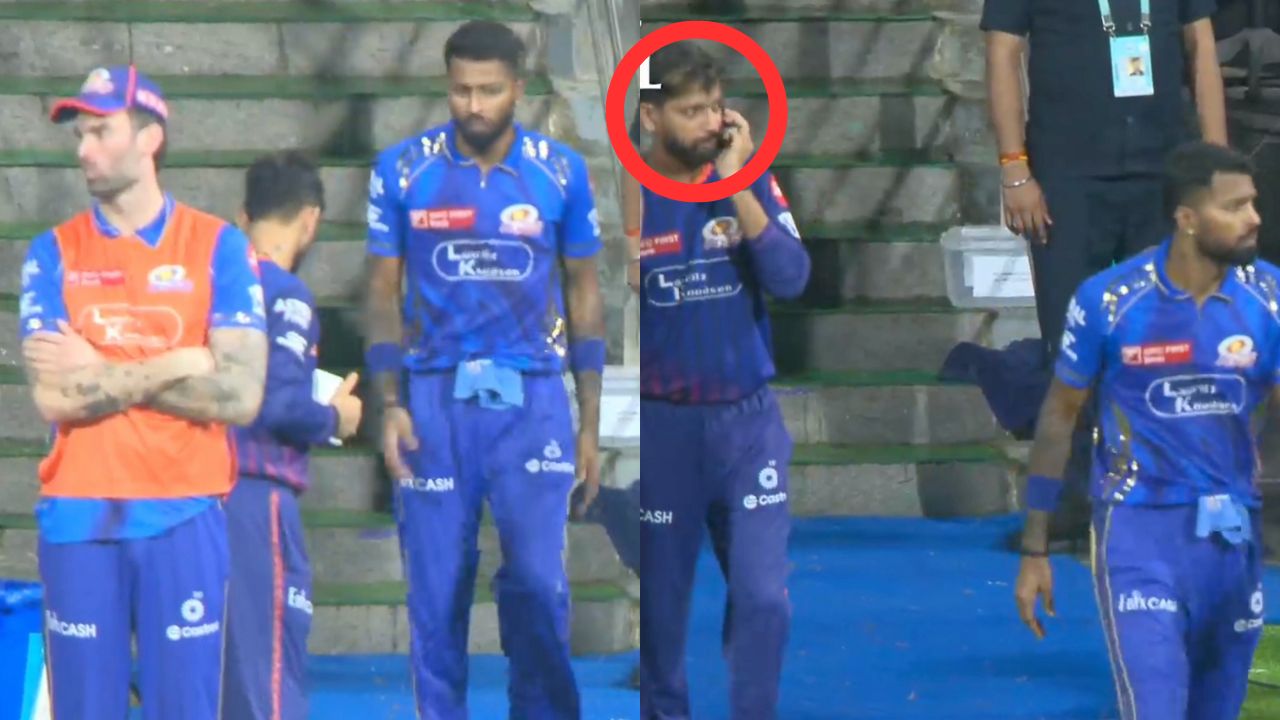 Mumbai Indians Official Seen Using Phone