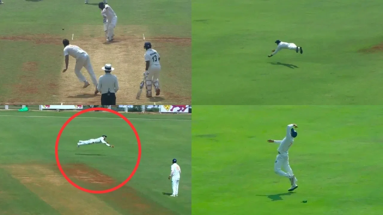 Paras Dogra Pulls Off A Sensational One Handed Catch To Dismiss Mumbai Captain Ajinkya Rahane