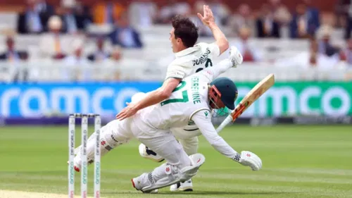 Pat Cummins Crashes Into Kyle Verreynne