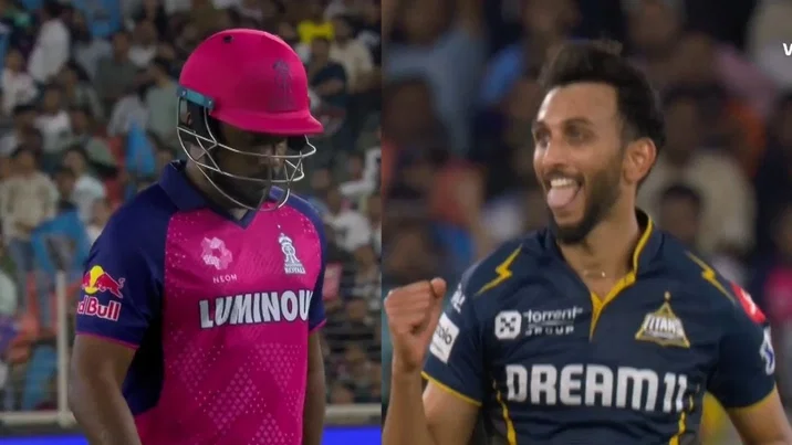 Prasidh Krishna Celebration After Dismissing Sanju Samson