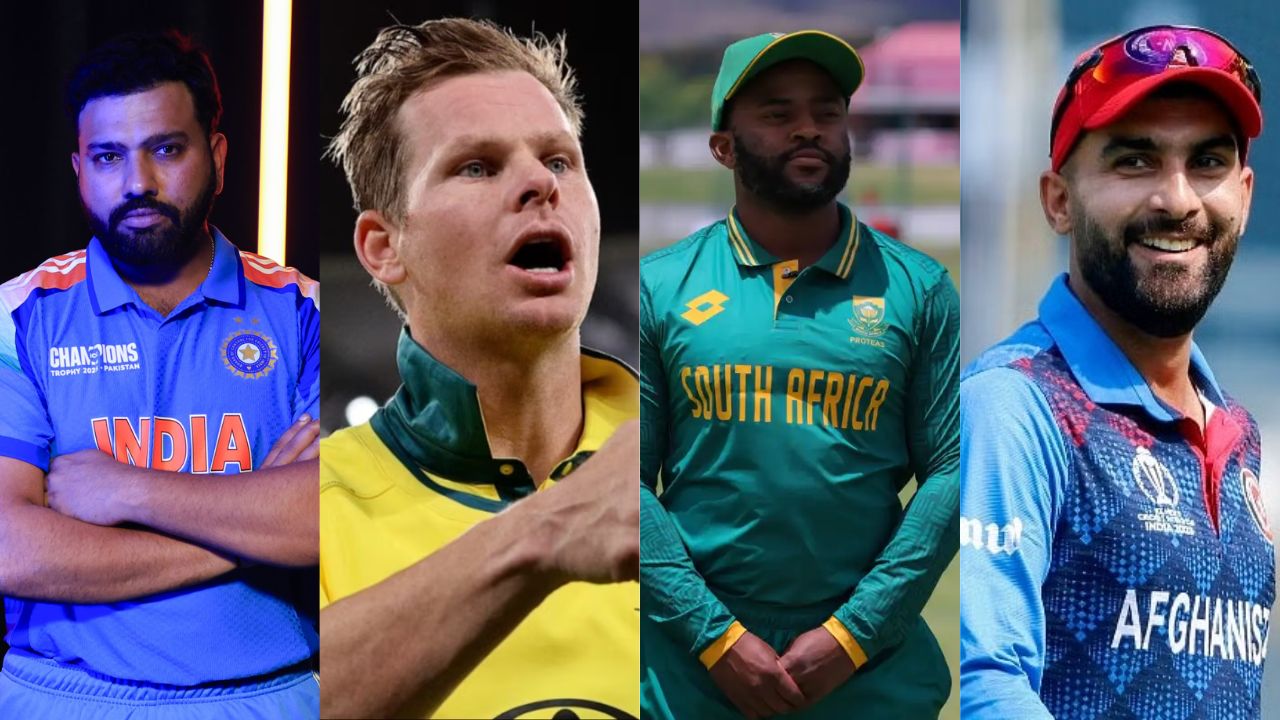 Rohit Sharma Steve Smith Temba Bavuma Hashmatullah Shahidi Champions Trophy India Australia South Africa Afghanistan