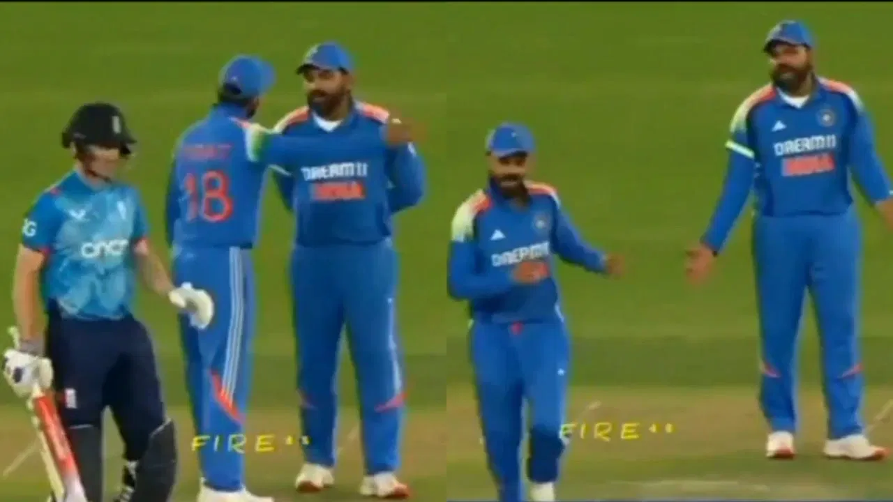 Rohit Sharma Virat Kohli Fighting In IND Vs ENG 3rd ODI